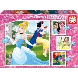 Educa : un large choix de puzzles made in Espagne Puzzle 4 Puzzles - Disney Princesses - 10 à 25 pièces