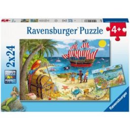 Ravensburger, le leader européen du puzzle Puzzle 2 Puzzles - Pirates et Sirènes - 10 à 25 pièces