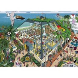 Heye, des puzzles aux images uniques Puzzle Cartoon Triangular - Beauty Centre - 1000 pièces