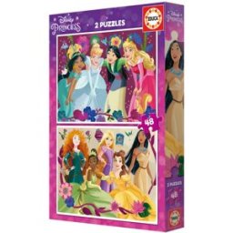 Educa : un large choix de puzzles made in Espagne Puzzle 2 Puzzles - Disney Princess - 26 à 50 pièces