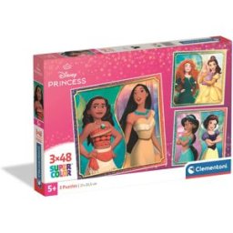 Clementoni, le Puzzle européen Made in Italie Puzzle 3 Puzzles - Princesse Disney - 26 à 50 pièces