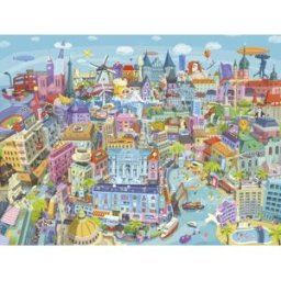 Heye, des puzzles aux images uniques Puzzle Cartoon Triangular - Good Old Europe - 1500 pièces
