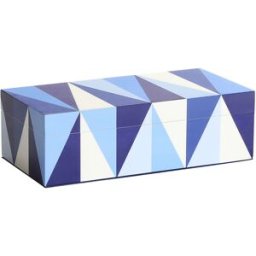 Jonathan Adler - Boîte Sorrento - Bleu - Bois laqué - Designer Jonathan Adler