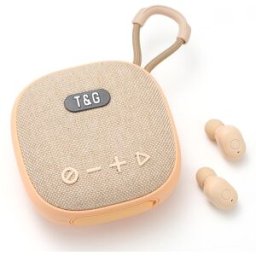 Mini Enceinte Bluetooth 2 En 1 Avec Écouteurs Tws Autonomie Longue Portée 10m Rose Yonis