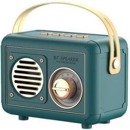 Mini Enceinte Bluetooth Rétro Portable Avec Radio Fm Et Usb Sky Vert Yonis