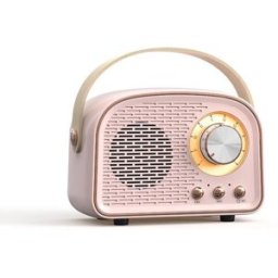 Enceinte Bluetooth Vintage Autonomie 8h Support Tf Usb Radio Fm Rose Yonis