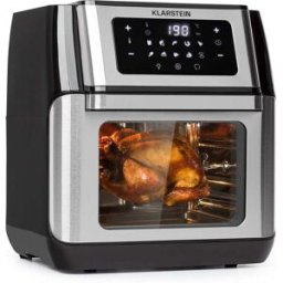 KLARSTEIN Aerovital Fry Friteuse À Air Chaud 10l 1500w 9 Programmes Noir & Gris