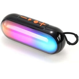 Enceinte Bluetooth Portable Stéréo 360° 10 W Avec Éclairage Led Fm Usb Noir Yonis