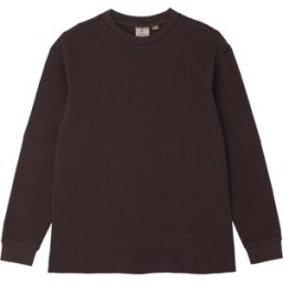 Gramicci - Pull à maille gaufrée - Waffle Crew Fossil Pigment pour Homme en Coton - Taille L - Marron
