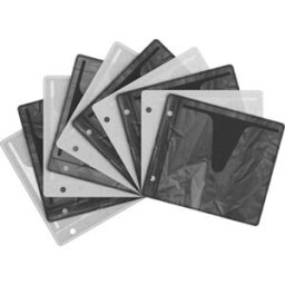 Elevar 10 pièces Pochette de classeur CD/DVD 2 CDs/DVDs/Blu-rays plastique noir (transparent), blanc (transparent) 1 pc(s) (l x P) 14.7 cm x 12.7 cm LV-9640