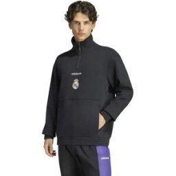 Adidas Sweat à Demi-zip Real Madrid Eqt Black L Homme