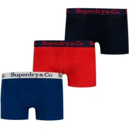 Superdry Boxers M3110481a Trunk 3 Unités Navy / Blue / Red S Homme