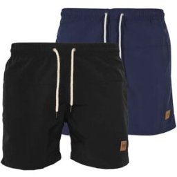 Urban Classics Short De Bain Tb1026a 2 Unités Black / Black / Navy / Navy S Homme