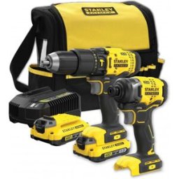 Stanley SFMCK465D2S FatMax V20 Set perceuse a percussion et clé a chocs (18V/2x2,0Ah), sac