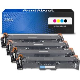 PrintAbout Toner compatible HP 220A (W2200/01/02/03A) - 4 couleurs - Multipack 4 couleurs