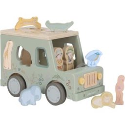 Little Dutch Boîte à formes Voiture de Safari en bois Safari Friends