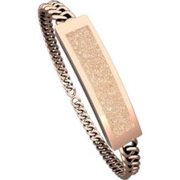 INF Bracelet connecté Bluetooth avec suivi d'activité, design sans écran en acier inoxydable et recharge magnétique Or