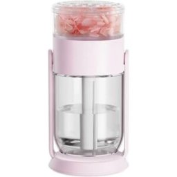 INF Humidificateur de bureau USB à fleur stabilisée, brume élevée, LED d'ambiance et support rotatif Violet