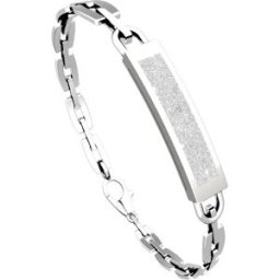 INF Bracelet connecté Bluetooth avec comptage des pas, design bijou en acier sans écran et recharge magnétique Argent
