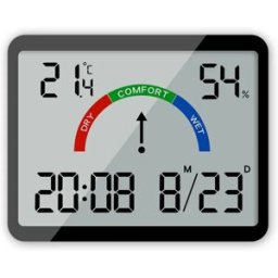 INF Horloge numérique murale avec écran LCD, température, alarme et mode silencieux Le noir