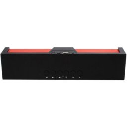 Enceinte Portable Bluetooth Fm Réveil Lecteur Micro Sd Usb Jack Noir Et Rouge Yonis