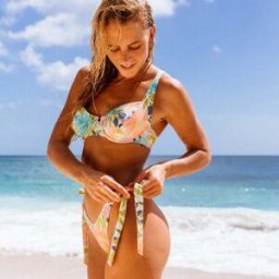 Rip Curl Bas de maillot de bain brésilien taille haute Catalina Island Multicolore M Female