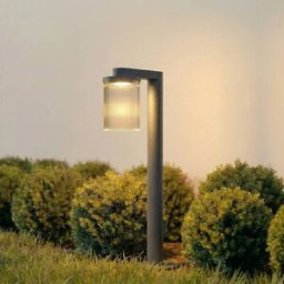 Borne lumineuse extérieur Beelia Lucande, noir, Aluminium, Moderne, Eclairage Exterieur LED