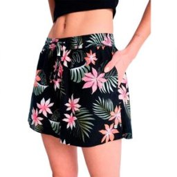 Roxy Short De Sport Lekeitio Break Mid Printed Anthracite Paradise Fleur M Femme