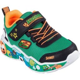 Skechers Baskets Sans Lacets Play Scene Green / Orange Textile / White / Black Synthetic / Multi Trim EU 21 Garçon