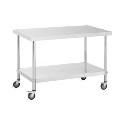 Table de travail en inox - PREMIUM - 70 x 120 cm - 158 kg - Royal Catering