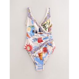 Next Maillot de bain gainant et gainant pour le ventre crème FR 44 (EU 42)