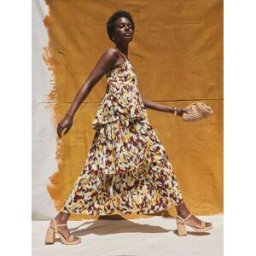 Ro & Zo Ro & Zo Confetti Printed Tiered Dress jaune FR 46 (EU 44)