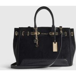 River Island River Island Faux Suede Lock Front Tote Bag Noir Un an