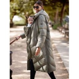Seraphine Manteau Grossesse long à chevrons Seraphine 3-In-1 vert FR 42 (EU 40)