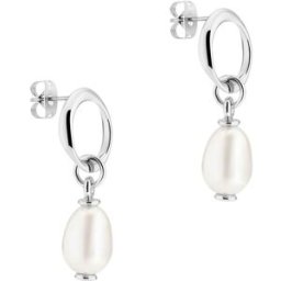 Karen Millen Boucles d'oreilles pendantes modernes en perles en ton argent Karen Millen argenté Un an
