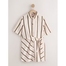 Next Robe chemise courte à manches longues et taille cache-caur Rose FR 50 (EU 48)