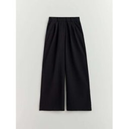 BHOEM Pantalons Ample Plissé Noir avec Laine Noir FR 42 (EU 40)