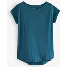 Next T-shirt en coton à mancherons bleu S (FR 38-40)
