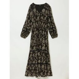 Fat Face FatFace Jacquard Maxi Dress Noir FR 46 Petite (EU 44 P)
