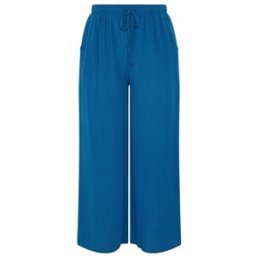 Yours Curve Yours Curve Crinkle Trousers bleu FR 44-46 (EU 42-44)