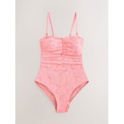 Next Maillot de bain bandeau gainant et gainant Rose FR 52 (EU 50)