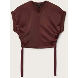 All Saints AllSaints Mira Satin T-Shirt rouge L (FR 46-48)
