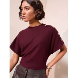 Friends Like These Haut à manches courtes avec boutons « Friends Like These » rouge FR 40 (EU 38)