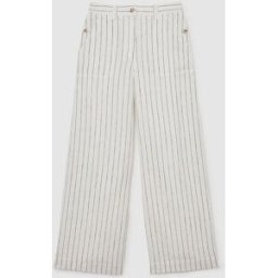 Reiss Pantalon ample Reiss Ashby Lin pâle FR 38 (EU 36)