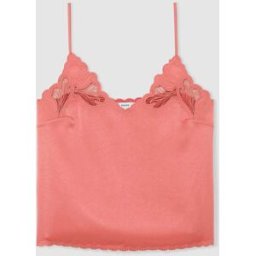Reiss Reiss Joanie Satin Lace-Detail Cami Top Rose FR 46 (EU 44)