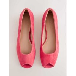 Next Chaussures plates à bout ouvert en daim Forever Comfort Rose EU 37 (UK 4)