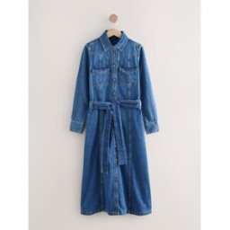 Next Robe chemise mi-longue en jean bleu FR 50 (EU 48)