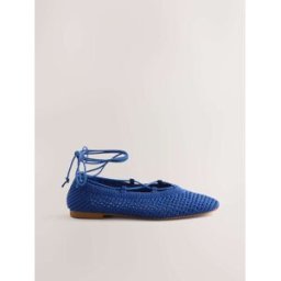 Next Chaussures plates Ghillie au crochet Forever Comfort bleu EU 39 (UK 6)