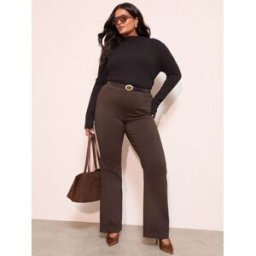 Friends Like These Friends Like These pantalon évasé extensible et sculptant Brun FR 50 (EU 48)