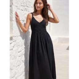Roman Robe mi-longue Roman en crochet à bretelles Noir FR 48 (EU 46)